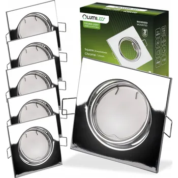 6x Halogenové Svítidlo Podhledové Stropní Svítidlo Čtvercové Pohyblivé GU10