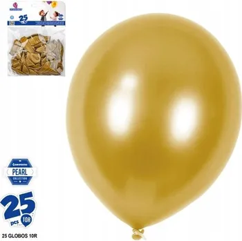 Balónek Ouda Party - Lesklé zlaté latexové balónky 25 cm (10 palců) (25-30 ks)