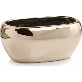 Květináč Žlutý keramický Květináč Polnix 27 cm x 17 x 13 cm