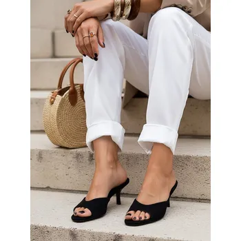 Dámské polobotky Dámské semišové žabky černé FashionStreet ZY1388 36