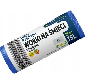 Pytle na odpadky Pytle na odpadky s páskou 35l 15ks MODRÉ WRS SYSTEM SILNÉ!