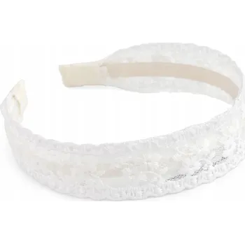 Čelenka Čelenka do vlasů s krajkou, bílá krajková korunka