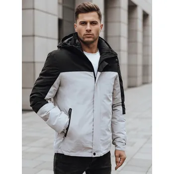 Pánská bunda Pánská šedá zimní bunda s kapucí FashionStreet TX4900 XL