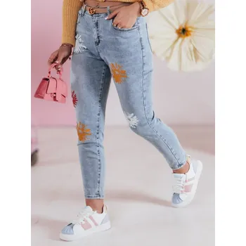 Dámské kalhoty FLORENSSO modré dámské džíny slim fit kalhoty FashionStreet UY2467 XS