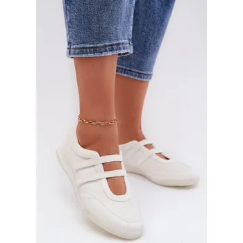 Dámské baleríny Sportovní dámské baleríny S Paskami Bílé Farvessa 39