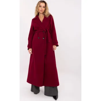 Dámský kabát Kabát IT EN 97035.08P bordó jedna velikost