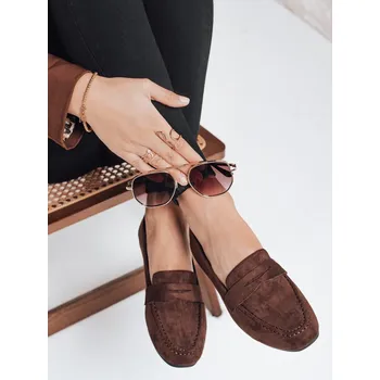 Dámské polobotky Dámské semišové hnědé mokasíny FashionStreet ZY1175 38