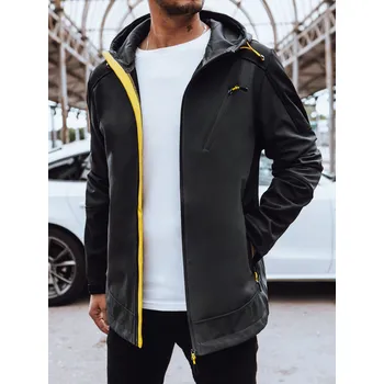 Pánský softshell s kapucí tmavě šedý FashionStreet TX4468 L