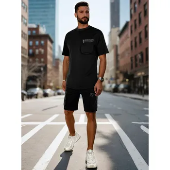 Sada pánského spodního prádla Pánská tepláková souprava černá FashionStreet AX0811 XXL