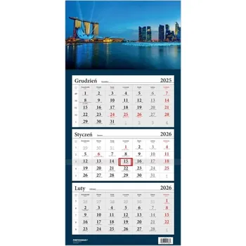 Kalendář Kalendář 2026 Trojdílný LUX Singapur N523-26-03 Helma