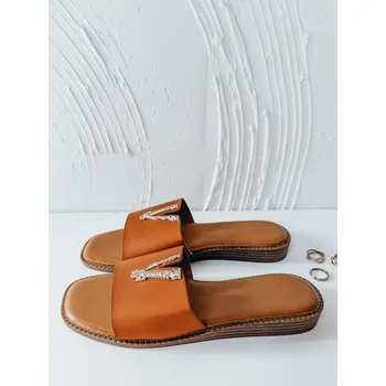Dámské polobotky Dámské žabky SOLVINA camel FashionStreet ZY0957 37