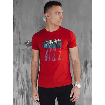 Pánské tričko Pánské červené tričko FashionStreet RX5559 XXL