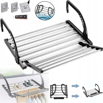 Sušák na prádlo SKLÁDACÍ SUŠÁK NA PRÁDLO NA ZEĎ DO KOUPELNY NA PRÁDLO PEVNÝ ODOLNÝ