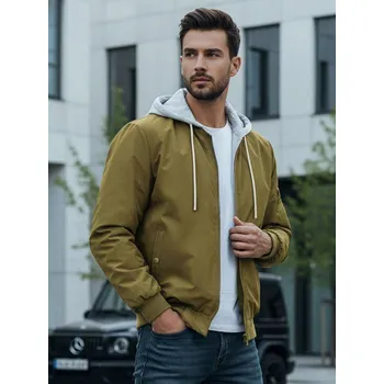 Pánská bunda bomber s kapucí zelená FashionStreet TX5022 XL