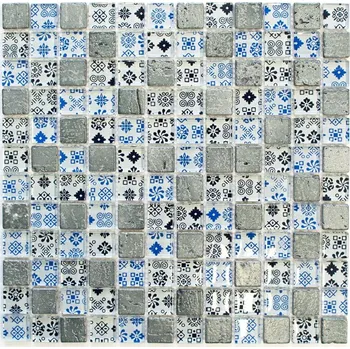 Obklad Mozaika WzorcowniaStudio 30 x 30 cm, odstíny šedé a stříbrné