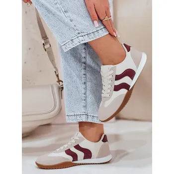 Dámské tenisky FashionStreet dámské béžovo-bordó tenisky ZY0779 39