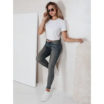 Dámské kalhoty Dámské úzké džíny s vysokým pasem modré FashionStreet UY2792 XS