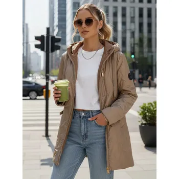 Dámská prošívaná přechodová bunda velbloudí barvy FashionStreet TY5563 L