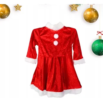 Karnevalový kostým Dětský Kostým Sněhové Vločky , červené sametové vánoční Šaty , velikost M