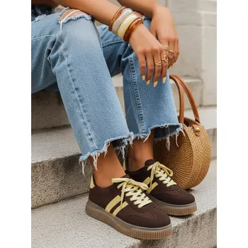 Dámské polobotky Dámské boty coffee FashionStreet ZY1401 36