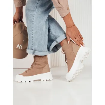 Dámské polobotky Dámské ponožkové boty FRELLA beige FashionStreet ZY0473 37