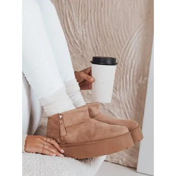 Dámské polobotky Dámské sněhule na platformě béžové FashionStreet ZY1047 39