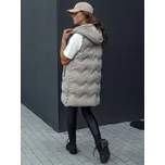 Dámská prošívaná vesta s kapucí TAMIRA béžová FashionStreet TY4528 L