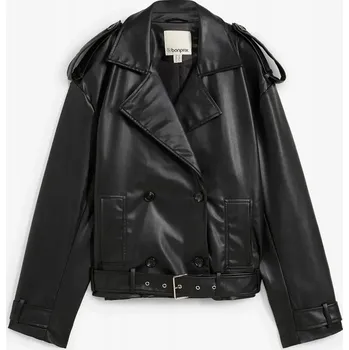 Dámský kabát Krátký trenčkot bonprix z imitace kůže, velikost M