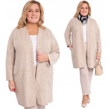 Dámský svetr Béžový dlouhý kardigan velikost 48/50