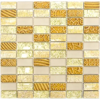 Obklad Mozaika WzorcowniaStudio 30 x 30 cm, odstíny žluté a zlaté
