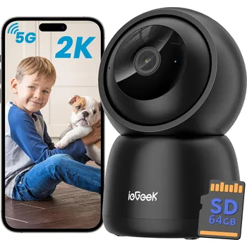 IP kamera Vnitřní WiFi IP kamera 3MPx Chůvička Elektronická SMART Audio Tracking SD