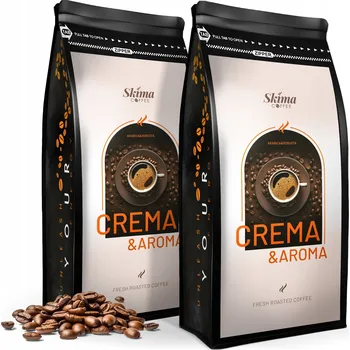 Káva Zrnková Káva SKIMACOFFEE 2x1 kg, 80% arabica, silná, ekologická