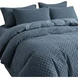 Povlečení Fleece 200x220 MEDVÍDEK Sada Povlečení Pluszowy TEČKY TMAVĚ ŠEDÁ