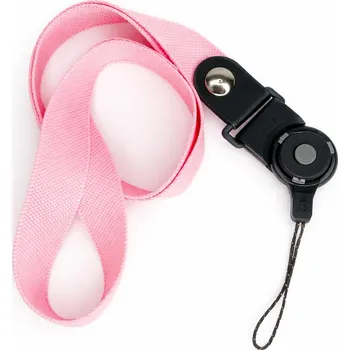 Šňůrka na mobilní telefon s plastovým zámkem, šířka 2 cm, barva růžová