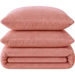 Povlečení Fleece 200x220 MEDVÍDEK Sada Povlečení Zimní Plyšové RŮŽOVÉ