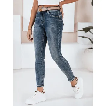 Dámské kalhoty Dámské úzké džíny námořnická modř FashionStreet UY2818 S
