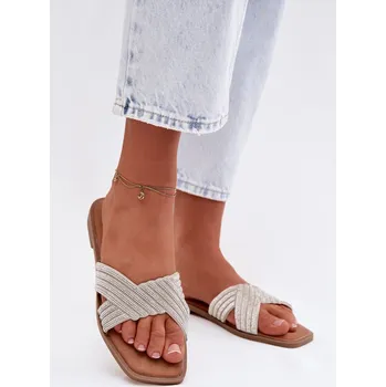 Dámské sandále Dámské ploché stříbrné s kamínky Zinnia 39