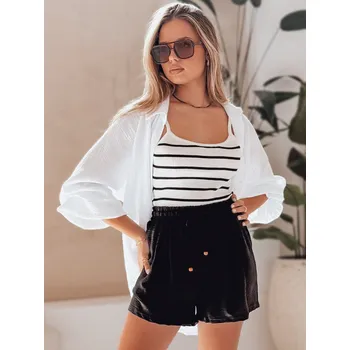 Dámské kalhoty Dámské látkové šortky SUMMER TRIP black FashionStreet SY0433 XL