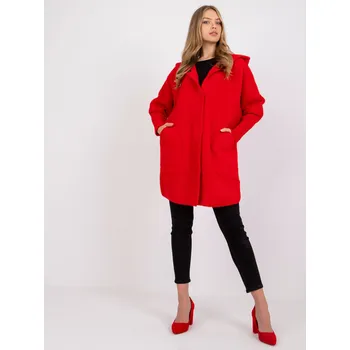Dámský kabát Plášť MBM PL 1518.95P červený jedna velikost