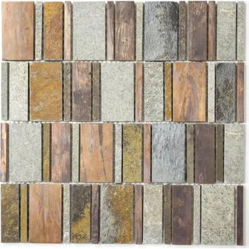 Obklad Mozaika WzorcowniaStudio 29,8 x 29,4 cm, odstíny šedé a stříbrné