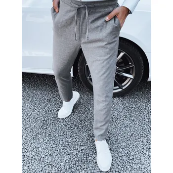 Pánské tmavě šedé látkové kalhoty FashionStreet UX4412 s33