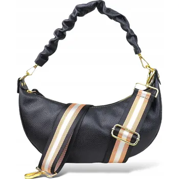 Kabelka MORANTI kabelka přes rameno přírodní kůže černá