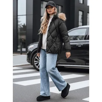 Dámská bunda Dámská zimní prošívaná bunda s kapucí černá FashionStreet TY5232 M