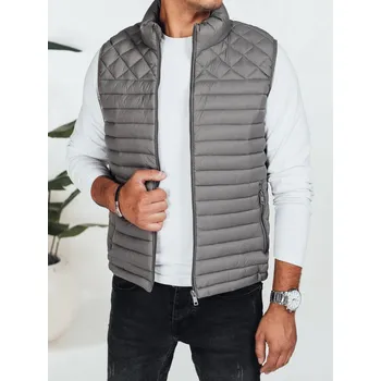 Pánská bunda Pánská prošívaná tmavě šedá vesta FashionStreet TX5079 XL