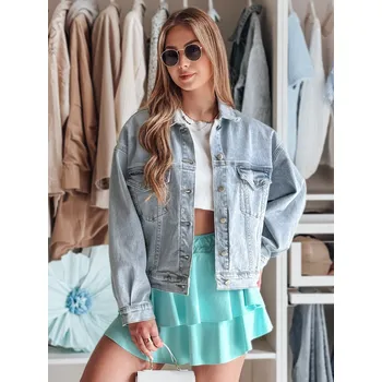 Dámská bunda Dámská oversize džínová bunda STEFANIA modrá FashionStreet TY4895 XL