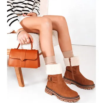 Dámské polobotky Dámské zateplené velbloudí boty FashionStreet ZY1226 40
