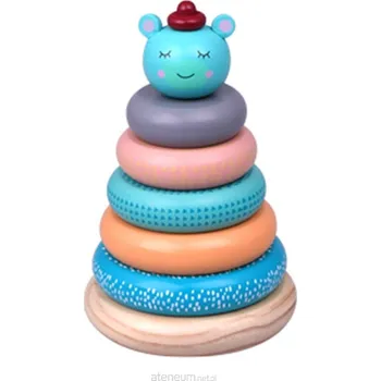 Dřevěná hračka Dřevěná věž pyramida lesní přátelé