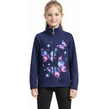 Dívčí oblečení Dívčí mikina s motýlky SM3637 Velikost: 116, Barva: Tmavě modrá