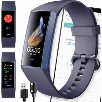 Hodinky Chytrý náramek DIAWAY PREMIUM BLUETOOTH s funkcí měření tepu + Pásky modré