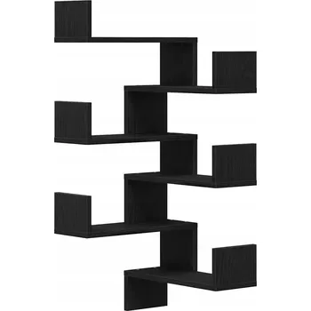 police Nástěnné police 2 ks Černý dub 40x40x49,5 cm Z umělého dřeva